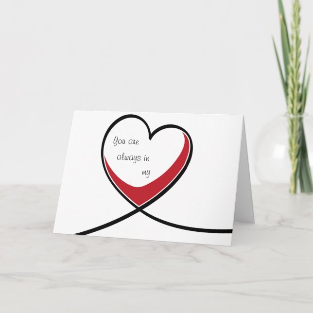 Cartes Pour Fêtes Annuelles Coeur (Devant)