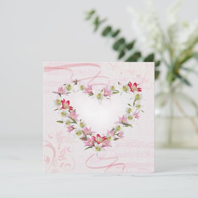 Cartes Pour Fêtes Annuelles Cœur (Debout devant)