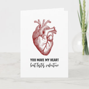 Cartes Pour Fêtes Annuelles Coeur anatomique vintage Saint Valentin Fête C