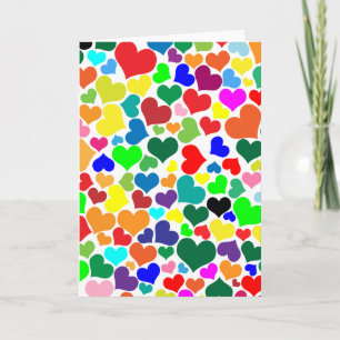 Cartes Pour Fêtes Annuelles coeur arc-en-ciel