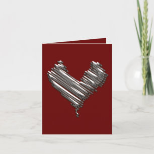 Cartes Pour Fêtes Annuelles Coeur argenté
