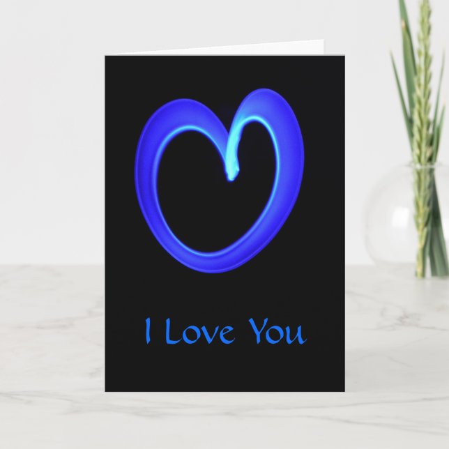 Cartes Pour Fêtes Annuelles Coeur au néon (Devant)