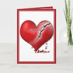 Cartes Pour Fêtes Annuelles Coeur brisant