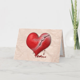Cartes Pour Fêtes Annuelles Coeur brisant
