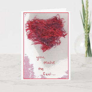 Cartes Pour Fêtes Annuelles Coeur brouillé - salutation de fil de