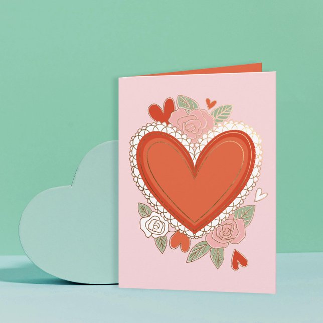 Cartes Pour Fêtes Annuelles Coeur classique Valentine (Créateur téléchargé)
