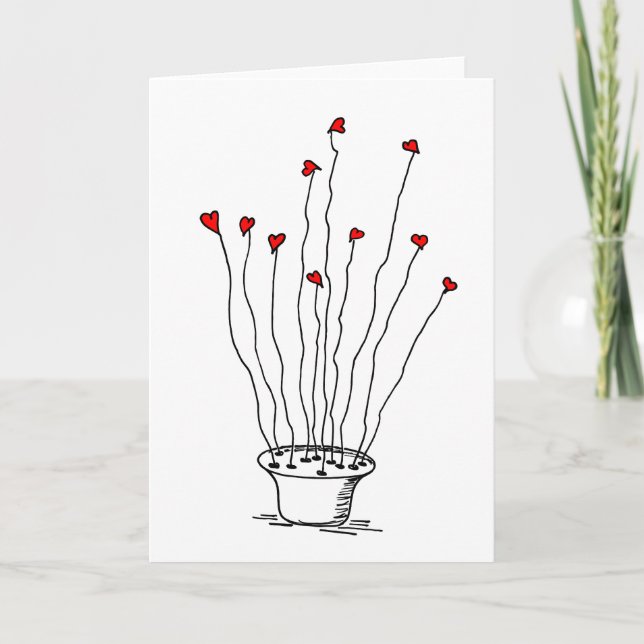 Cartes Pour Fêtes Annuelles Coeur Daisys (Devant)