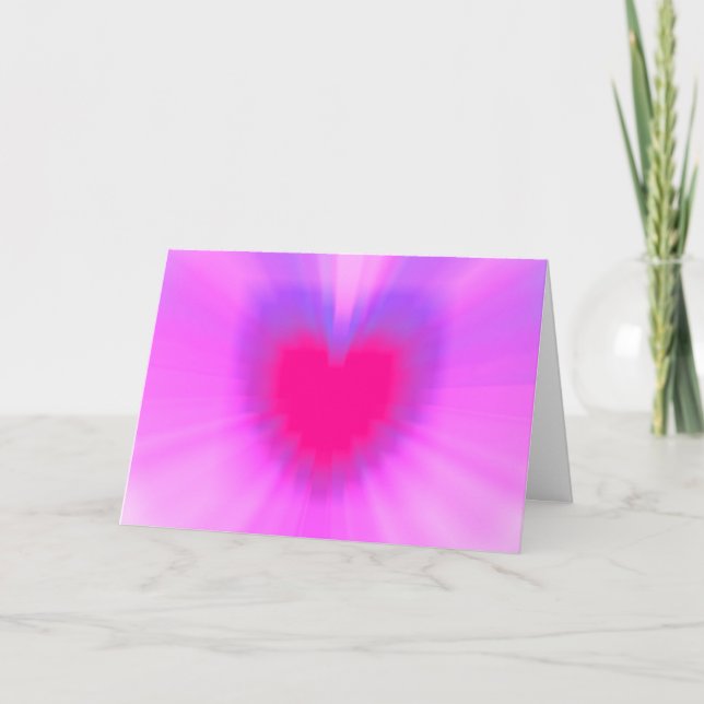 Cartes Pour Fêtes Annuelles Coeur d'amour (Devant)