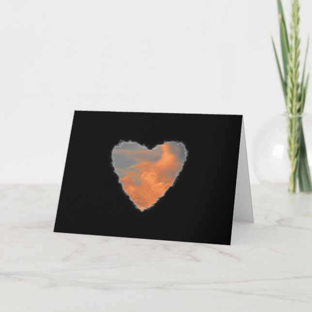 Cartes Pour Fêtes Annuelles Coeur dans les nuages Saint Valentin Amour (Devant)