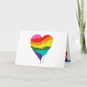 Cartes Pour Fêtes Annuelles Coeur d'arc-en-ciel
