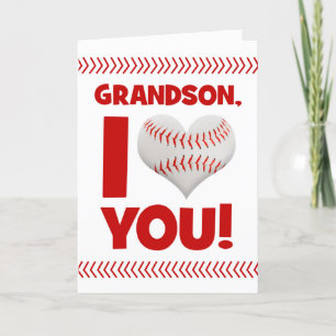 Cartes Pour Fêtes Annuelles Coeur de baseball Heureuse Sainte-Valentin Grandso