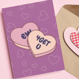 Cartes Pour Fêtes Annuelles Coeur de bonbons de neuf personnalisé Anti-Valenti