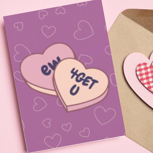 Cartes Pour Fêtes Annuelles Coeur de bonbons de neuf personnalisé Anti-Valenti (Buy or Download Now!)