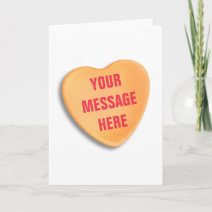 Cartes Pour Fêtes Annuelles Coeur de bonbons personnalisable