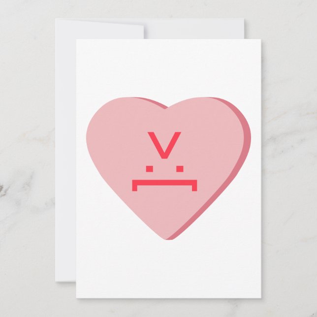 Cartes Pour Fêtes Annuelles Coeur de bonbons - Visage diabolique (Devant)