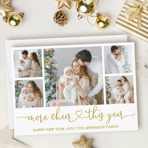 Cartes Pour Fêtes Annuelles Coeur de calligraphie Plus Cheval 5 Photo Gold