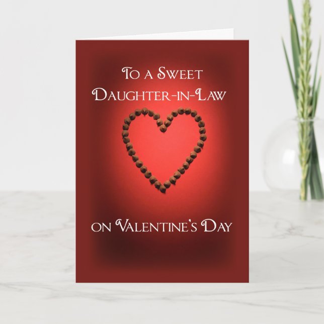 Cartes Pour Fêtes Annuelles Coeur de chocolat de Valentine de 3559 (Devant)