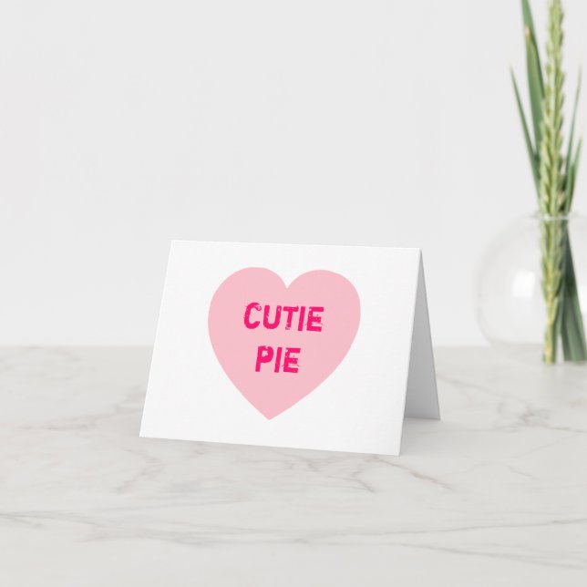 Cartes Pour Fêtes Annuelles Cœur de conversation rose (Devant)