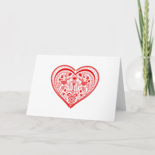 Cartes Pour Fêtes Annuelles Coeur de Dala