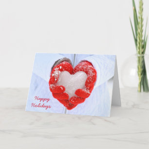 Cartes Pour Fêtes Annuelles Coeur de glace de Noël