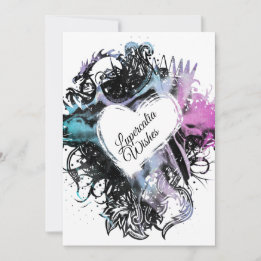 Cartes Pour Fêtes Annuelles Coeur de marbre brillant Lupercalia Valentine