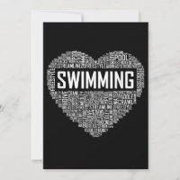 Coeur de natation Entraîneur nageur Cadeau nageur