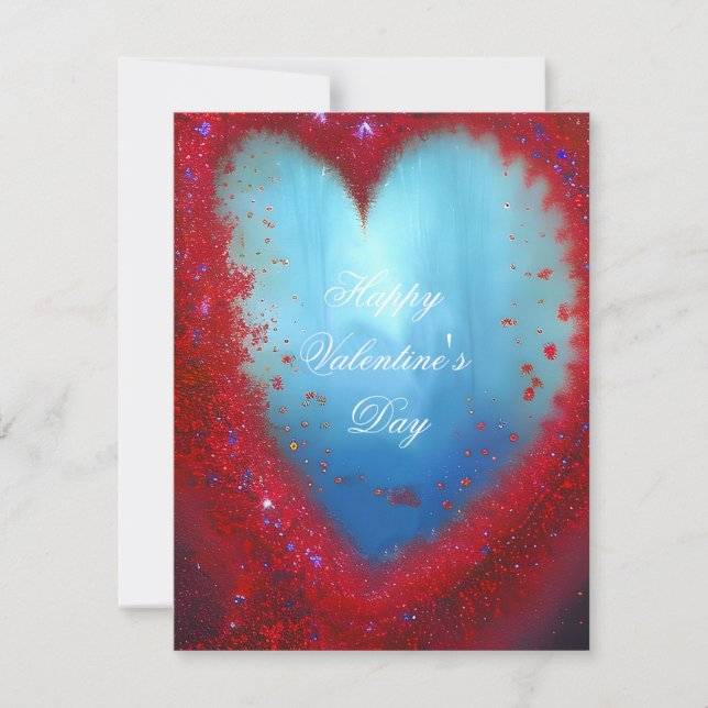 Cartes Pour Fêtes Annuelles coeur de parties scintillant Abstraite valentine (Devant)