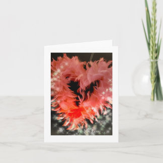 Cartes Pour Fêtes Annuelles Coeur de Saint-Valentin : Plumes rouges sur #1