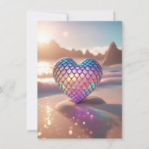 Cartes Pour Fêtes Annuelles Coeur de sirène