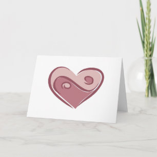 Cartes Pour Fêtes Annuelles coeur du yin yang