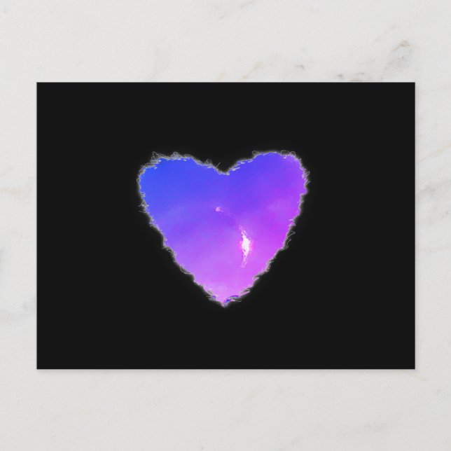 Cartes Pour Fêtes Annuelles Coeur éclipsé dans les nuages Saint Valentin Amour (Devant)