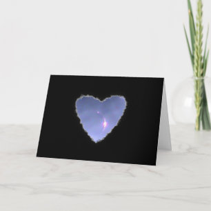 Cartes Pour Fêtes Annuelles Coeur éclipsé dans les nuages Saint Valentin Amour