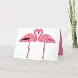 Cartes Pour Fêtes Annuelles coeur flamant rose parties scintillant