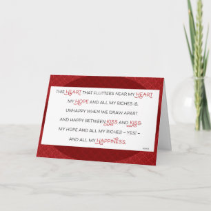 Cartes Pour Fêtes Annuelles Coeur Flutteurs Kiss Joyce Littéraire Valentine