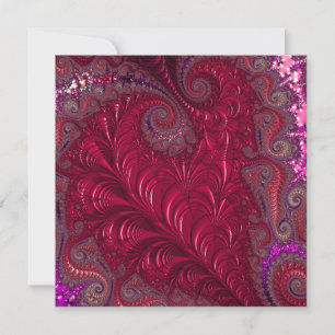 Cartes Pour Fêtes Annuelles Cœur fractal