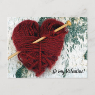 Cartes Pour Fêtes Annuelles Coeur mignon de laine avec la photographie