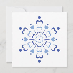 Cartes Pour Fêtes Annuelles Coeur neigeux
