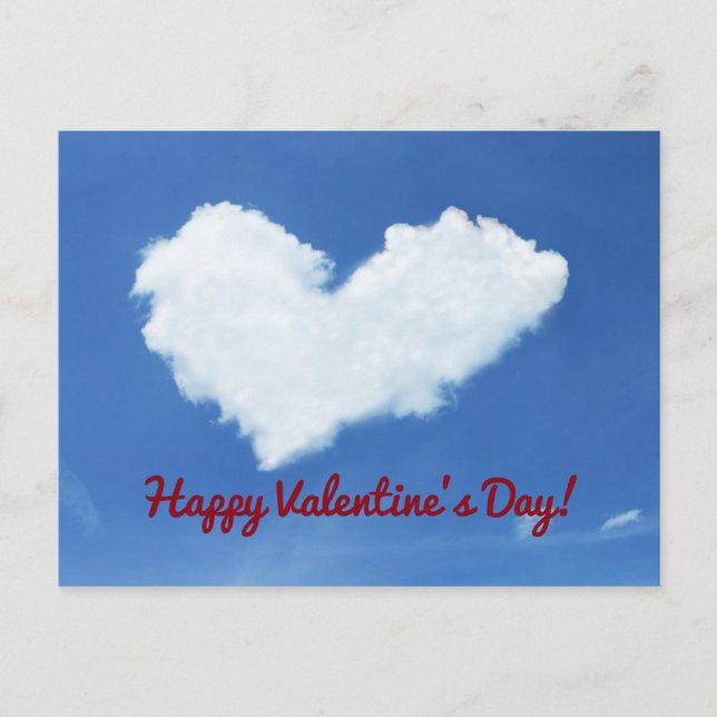 Cartes Pour Fêtes Annuelles Coeur nuageux (Devant)
