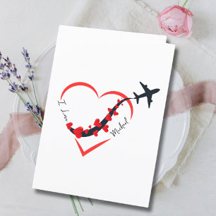 Cartes Pour Fêtes Annuelles Coeur personnalisé mignon, Photo, petit ami mari a