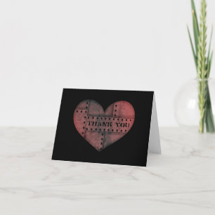 Cartes Pour Fêtes Annuelles Coeur punk industriel Grungy merci Valentine