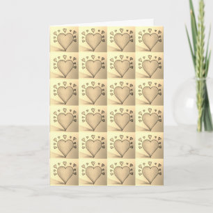 Cartes Pour Fêtes Annuelles coeur romantique versatile et petits coeurs d'amou