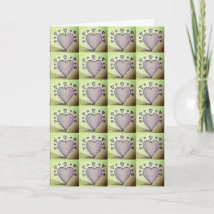 Cartes Pour Fêtes Annuelles coeur romantique versatile et petits coeurs d'amou