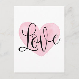 Cartes Pour Fêtes Annuelles Coeur rose. Saint Valentin. Amour. Bruit moderne