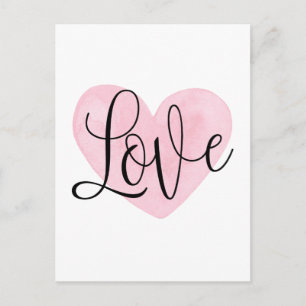 Cartes Pour Fêtes Annuelles Coeur rose. Saint Valentin. Amour. Bruit moderne