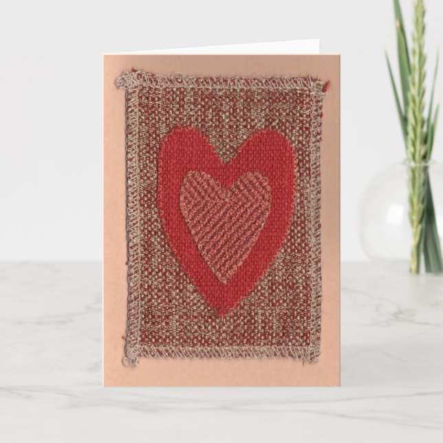 Cartes Pour Fêtes Annuelles Coeur rouge (Devant)
