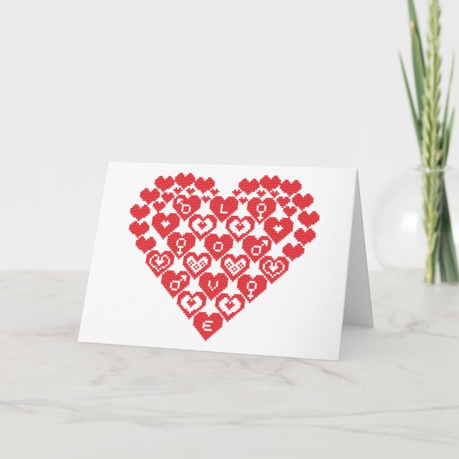 Cartes Pour Fêtes Annuelles COEUR rouge des coeurs (Devant)