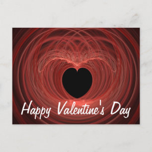 Cartes Pour Fêtes Annuelles Coeur rouge et noir spiralé
