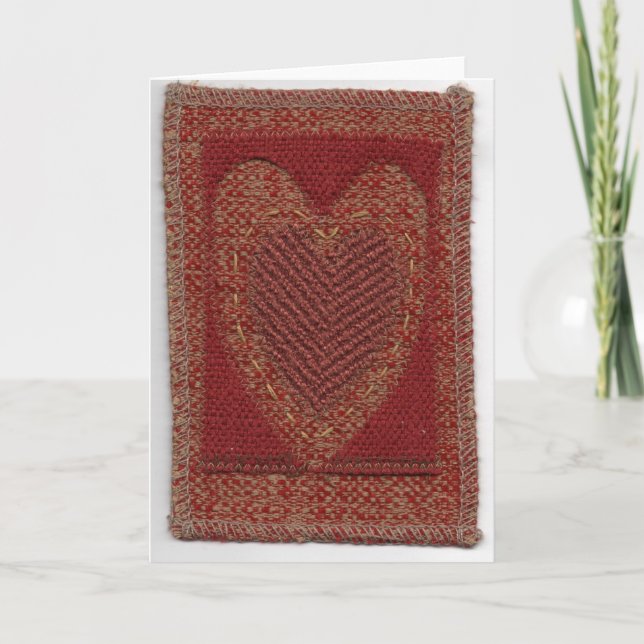 Cartes Pour Fêtes Annuelles Coeur rouge foncé (Devant)