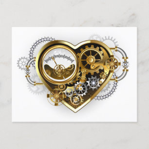 Cartes Pour Fêtes Annuelles Coeur vapeur avec un manomètre