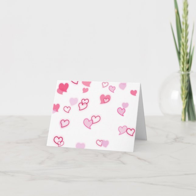 Cartes Pour Fêtes Annuelles Coeurs (Devant)